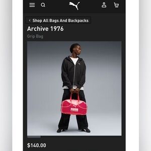 PUMA Red Archive 1976 Duffel Bag
